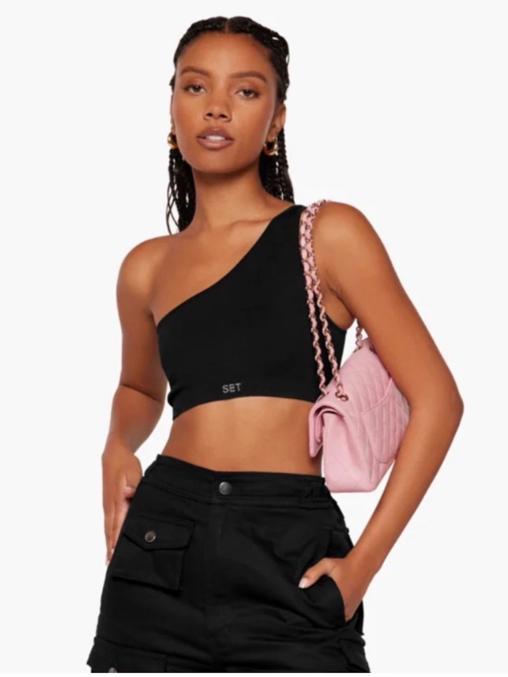 SET Active Sculptflex Ribbed One Shoulder Bra